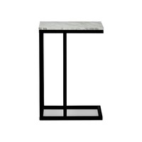 Table d'appoint de chevet moderne en fer avec plateau en bois, finition thermolaquée, caractéristiques réglables, best-seller