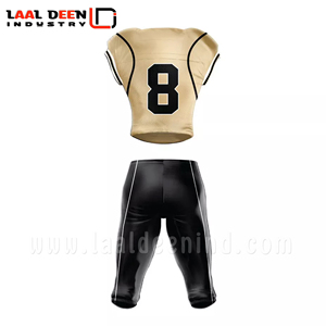 ชุดยูนิฟอร์มอเมริกันฟุตบอล ผลิตจากโพลีเอสเตอร์ 100% ระบายอากาศได้ดี พิมพ์ลายแบบซับลิเมชั่น พร้อมสกรีนชื่อและหมายเลขทีมตามสั่ง - Product Image 2