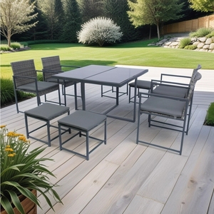 Juego de Muebles de Jardín IPRO Premium 2025, Modernos, Impermeables, para Exteriores, de Mimbre Sintético, Modulares, No Plegables, 8 Piezas - Product Image 2