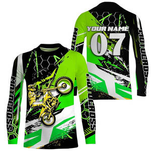 Camisetas de Carreras Sublimadas de Manga Larga para Hombre al por Mayor, Jersey de Motocross Todoterreno, Ropa de Carreras de Autos y Motocicletas - Product Image 1