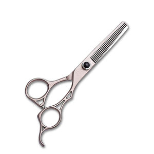 Ciseaux amincissants de coiffure de meilleure qualité, couleur argent, lames tranchantes durables, ciseaux amincissants antidérapants 6.5 pouces - Product Image 2