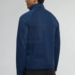Chaqueta con media cremallera para hombre con cuello levantado y puños elásticos para correr al aire libre, senderismo y viajes, chaqueta con media cremallera para hombre - Product Image 3