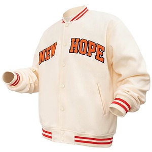 <b>Varsity</b> <b>Bomber</b> <b>jacket</b> for <b>men</b> Letterman College Stripe Ribbed Collar Letter Print Streetwear Unisex Wholesale OEM B2B Low MOQ - Product Image 3