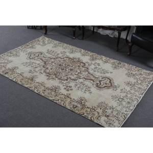 พรมโบราณสีเบจสีน้ำตาลตุรกีสไตล์วินเทจขนาด49x81ฟุตลายสานแบบแบนงานปะทำจากผ้าขนสัตว์ลาเท็กซ์สำหรับห้องนั่งเล่นความกว้าง4เมตร - Product Image 2