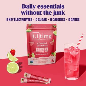 อัลติมา รีเพลนิชเชอร์ เดลี่ อิเล็กโทรไลต์ พาวเดอร์ – สตรอเบอร์รี่ มาร์การิต้า, 16 ซอง - Product Image 2