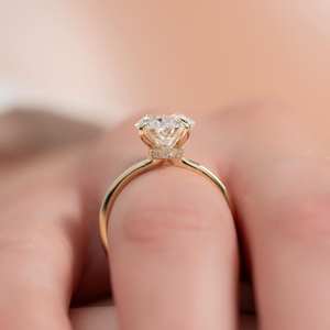 12x6mm Marquise Cut White Diamond <b>Solitaire</b> Engagement <b>Ring</b> Sterling <b>Silver</b> 18K Gold Plated Band Classic Bridal Wedding - Product Image 2