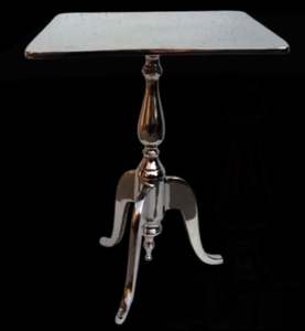 Mesa de Diseño Cuadrada de Metal Fundido Más Vendida con Mesa de Metal Decorativa Niquelada para Uso en Restaurantes - Product Image 4