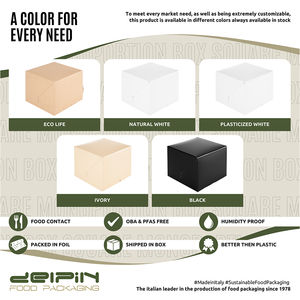 Made in Italy Ecological Disposable Square Cardboard Customizable Mini <b>Cake</b> <b>Board</b> Dessert Monoportion Holder - Product Image 3