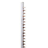 Peigne Offre Spéciale barre omnibus cuivre 32A broche 1P 3P avec 54 Contacts 1 mètre pour Mini disjoncteur barre omnibus Flexible en cuivre de haute qualité