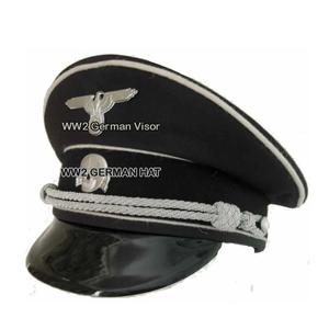 Gorra de Visera Verde SS de la Segunda Guerra Mundial Alemana, Edición Limitada, Fabricada en Fábrica, con Correa de Cuero e Insignia de Metal - Product Image 6