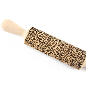 ไม้นวดแป้งสีดำมีด้ามจับไม้เครื่องมือในครัวที่ทนทานและทันสมัยเหมาะสำหรับการอบคุกกี้ขนมแป้งและการใช้งานในชีวิตประจำวัน - Product Image 2