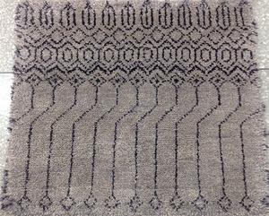 Modern Geometric Design Moroccan Style Hand Knotted Rug Grey and Black Cotton Area Carpet with Latex Backing Woven Floor <b>Mat</b> - Product Image 1