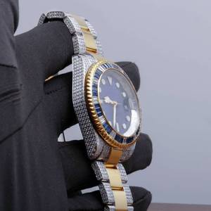 RB นาฬิกากลไกหรูหรา unisex เพชรเพชรโมอิสสไตล์โบราณเคสสแตนเลสสีสันสดใสอะนาล็อกดวงจันทร์เฟส - Product Image 6