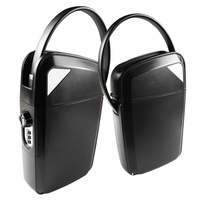 Coffre-fort de sécurité portable ABA pour la maison et les voyages, avec fonction de suppression de verrouillage par clé personnalisable, construction en ABS, alliage de zinc et acier, pour intérieur et extérieur