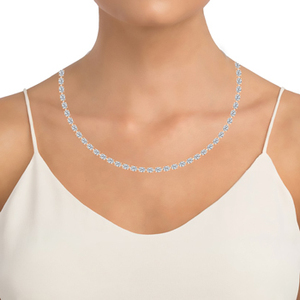 AINK-171N Classic Sparkling <b>Diamond</b> <b>Necklace</b> for Women for in Platinum Yellow Gold or White Gold and Rose Gold - Product Image 6