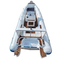 Bateau pneumatique rigide haute performance Zhenbo ORCA 866 8,6 m, capacité 20 personnes, coque en V profond, usage commercial en mer