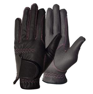 Gants d'équitation en tissu noir en cuir avec Logo personnalisé pour équitation, gants d'équitation de bonne qualité - Product Image 4