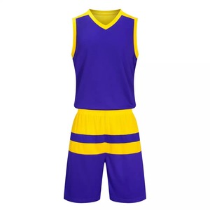 Maillot de basket-ball Vintage à séchage rapide chemise Logo personnalisé uniformes garçon basket-ball uniforme ensemble Shorts pour hommes réversible de haute qualité - Product Image 1