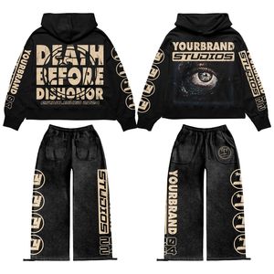 Sweat à capuche zippé tricoté pour homme, personnalisé, été, grammage lourd 360g, avec impression DTG, en molleton bouclette, écologique, haute qualité - Product Image 4