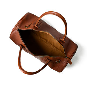 Bolsa de lona de cuero retráctil de búfalo de Metal de latón antiguo Correa de hombro desmontable resistente al agua clásica para exteriores - Product Image 2