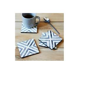 Ensemble de 4 sous-verres en bois imprimés, décoration de table, sous-verres à thé et à café, dernier produit 2026, à prix abordable - Product Image 1