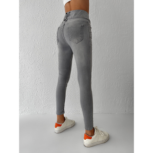 Jean taille haute en Lycra (gris), 5404 - Gris - Product Image 6