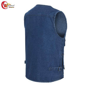 Chaleco vaquero para hombre al mejor precio, chaleco vaquero teñido liso, chaleco vaquero transpirable cómodo a la venta en Moq bajo - Product Image 3