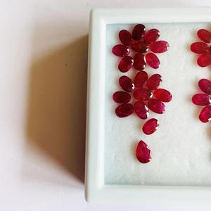 Belles boucles d'oreilles rubis paire avec luxe et style exclusif pierre naturelle avec qualité AAA et lustre sans aucun traitement - Product Image 6