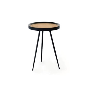 Elegante Mesa Redonda de madera, pieza lateral ideal para salas de estar y dormitorios - Product Image 1