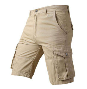 Pantalones cortos Cargo de poliéster 100% de buena calidad para hombre, ropa informal de verano, pantalones cortos con logotipo personalizado y patrón transpirable de secado rápido - Product Image 1