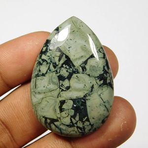 Calidad superior Natural Green Howlite Cabochon Gemstone Precios al por mayor Listo para enviar Tamaño calibrado suelto Piedras preciosas a granel - Product Image 1
