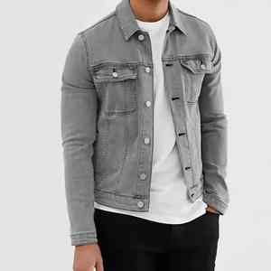 แจ็คเก็ตยีนส์ผู้ชาย OEM ปี 2024 แบบสั่งทำพิเศษ ลุคขาดๆ ซักแบบวินเทจ  เสื้อโค้ทยีนส์เรียบง่ายทันสมัย บุด้วยวัสดุขนเป็ด สภาพใหม่ - Product Image 1