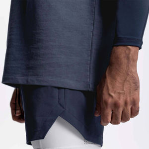 เสื้อยืดผู้ชายไซส์ใหญ่ ผ้าฝ้าย ลายทาง สไตล์สตรีทแวร์ สวมใส่สบาย เหมาะสำหรับฤดูร้อน ผ้าฝ้าย 100% ไซส์ใหญ่ - Product Image 4