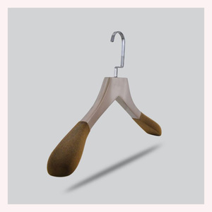 Refined Natural Wooden Hanger Sturdy Metal <b>Hook</b> and Non-Slip Grooves for Streamlined Clothing Storage - Product Image 5