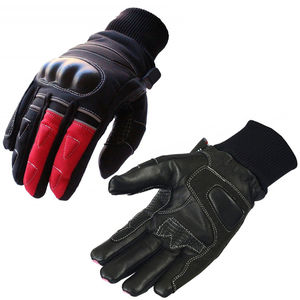 Gants de course en cuir PU à doigts entiers, antidérapants, coupe-vent, unisexes, pour la moto, offrant plusieurs fonctions - Product Image 1