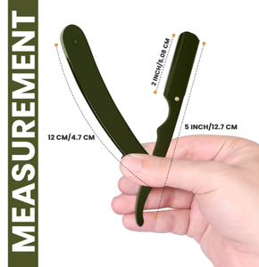 Anaif มีดโกนมืออาชีพสำหรับช่างตัดผม, 100% มีดโกนแบบตรงขอบสแตนเลสพร้อมใบมีดแพ็ค100สำหรับกำจัดขน - Product Image 2