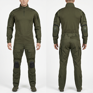 Uniforme de Seguridad Verde Oliva de Alta Resistencia, 280 GSM, Poliéster y Algodón Elástico Ripstop, Panel Reforzado, Logotipo Personalizado - Product Image 1
