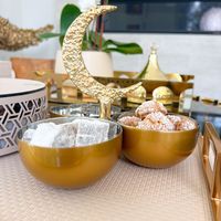 Nieuwe Handgemaakte Hoge Kwaliteit Groothandel Halve Maan Display Trays Voor Eid Ramadan Feestartikelen 2025 Tegen Groothandelsprijs Van India