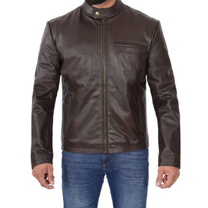 Veste en cuir à col montant tendance pour homme pour l'hiver Style de rue Produit à la vente chaude Veste pour homme - Product Image 1