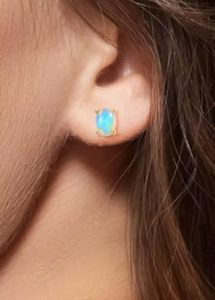 Women <b>Stud</b> <b>Earring</b> Natural Ethiopian <b>Opal</b> October Birthstone Wedding Birthday Handmade Jewelry 925 Sterling Silver <b>Stud</b> <b>Earring</b> - Product Image 2