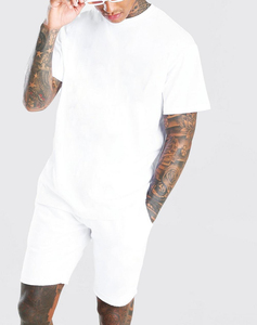 Custom Streetwear Chándal Algodón Lavado con ácido Pantalones cortos Ropa deportiva Gimnasio Verano Jogger 2 piezas Pantalones cortos y camiseta Set para hombres - Product Image 5