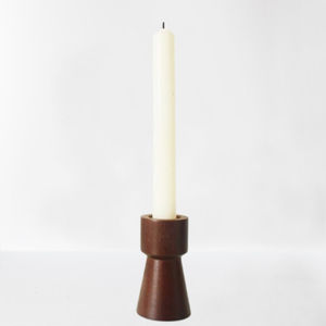 Ensemble de 3 bougeoirs en bois brun de qualité supérieure accessoires d'éclairage domestique en gros pour Noël prix raisonnable - Product Image 2