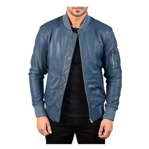 Chaqueta de piel auténtica transpirable con estilo para hombre, abrigo informal de moda personalizado con precio al por mayor para invierno - Product Image 5