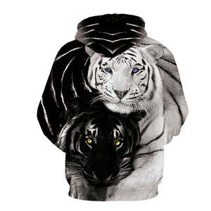 Sudadera con capucha de poliéster 3d para hombre, ropa con estampado de Lobo, Unisex - Product Image 1