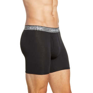 For Calvin Klein Men's Holiday Buffalo Check Trunk Mid-Rise Silk <b>Boxers</b> with Logo on Waist Black XL Size - Product Image 2