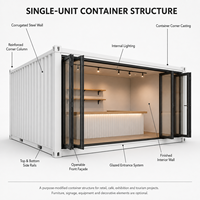 Container Marittimo Convertito in Edificio Modulare, Negozio Portatile Personalizzato per Caffè, Chioschi e Progetti Commerciali