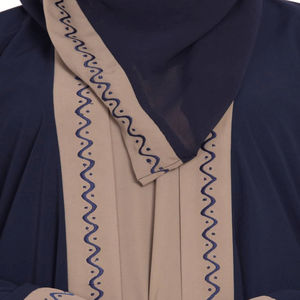 Personalizable transpirable Premium modesto A-Line cerrado Abaya plateado suelto holgado mujeres musulmanas vestido islámico para - Product Image 5