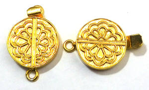 29X19X5mm Broche de caja de varios hilos 18K chapado en oro geométrico Prem Bhaya Broche de joyería B786 - Product Image 3