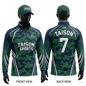 เสื้อฮู้ดฝึกซ้อมวอลเลย์บอลชาย 260 GSM โพลีเอสเตอร์ผสมสแปนเด็กซ์คุณภาพสูง สีเขียว-ส้ม  ลายพิมพ์โลโก้แบบซับลิเมชั่น - Product Image 5