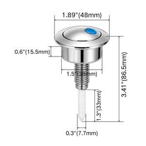 Vanne de chasse d'eau à bouton-poussoir de remplacement JIELIN T2236A, garantie 1 an, compatible <span class=keywords><strong>OPTIMA</strong></span> <span class=keywords><strong>49</strong></span>, en métal chromé fileté - Product Image 4